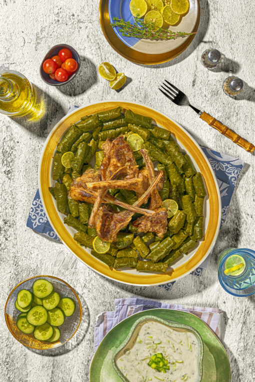 Lamb Chops With Vine Leaves - ورق العنب مع الريش الضاني